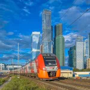 железнодорожный фотограф сергей крылов москва-сити ласточка электричка электропоезд лето небоскрёб город ржд экспресс