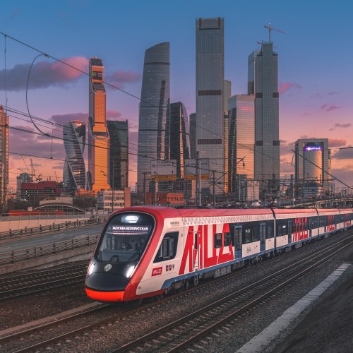 иволга ночь москва-сити электропоезд эг2тв тмх трансмашхолдинг мцд  москва город  жд лето огни фотограф сергей крылов Ivolga night moscow-city electric train eg2tv tmh transmashholding moscow city railway summer