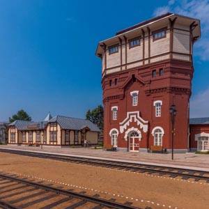 архитектурный фотограф сергей крылов локомотивное депо подмосковная музей ржд рельсы москва водонапорная башня вокзал