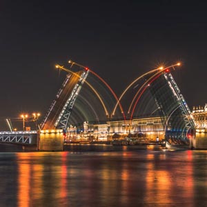 пейзажный фотограф сергей  крылов санкт-петербург питер ночь лето нева дворцовый мост