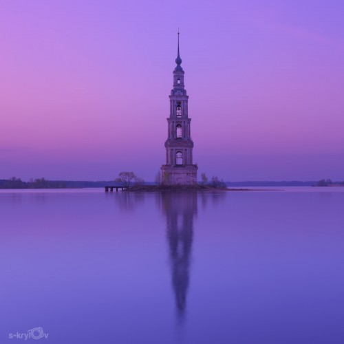 пейзажный фотограф сергей крылов утро рассвет колокольня калязин волга водоём водохранилище лето