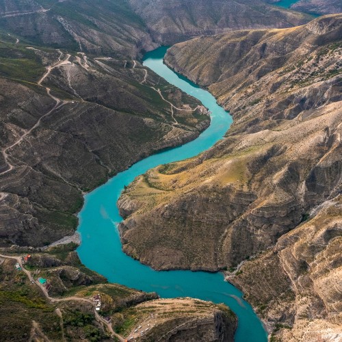 дагестан пейзажный фотограф сергей крылов сулакский каньон дрон dji вода  река