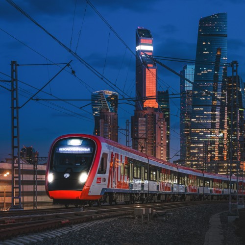 иволга ночь москва-сити электропоезд эг2тв тмх трансмашхолдинг мцд  москва город  жд лето огни фотограф сергей крылов Ivolga night moscow-city electric train eg2tv tmh transmashholding moscow city railway summer