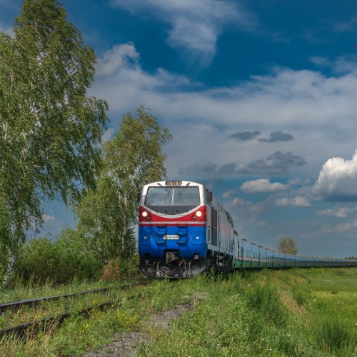 казахстан петропавловск  тэ33а пассажирский тепловоз  ктж поезд тулпар тальго